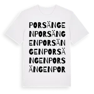 Porsängen ordlek t-shirt – ekologisk bomull t-shirt från Pinshirt