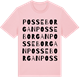 Pink Cotton t-shirt med Posseborgan ordlek t-shirt