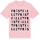 Pink Cotton t-shirt med Prästfallet ordlek t-shirt