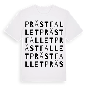 Prästfallet ordlek t-shirt – ekologisk bomull t-shirt från Pinshirt