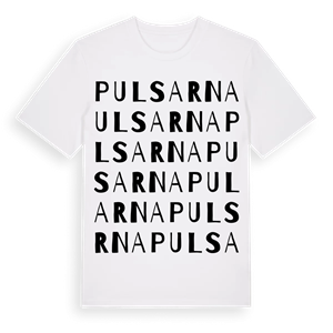 Pulsarna ordlek t-shirt – ekologisk bomull t-shirt från Pinshirt