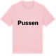 Pink Cotton t-shirt med Pussen fetstil t-shirt
