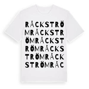 Råckström ordlek t-shirt – ekologisk bomull t-shirt från Pinshirt