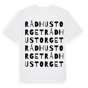 Rådhustorget ordlek t-shirt – ekologisk bomull t-shirt från Pinshirt