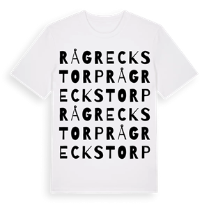 Rågreckstorp ordlek t-shirt – ekologisk bomull t-shirt från Pinshirt
