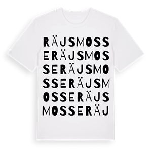 Räjs mosse ordlek t-shirt – ekologisk bomull t-shirt från Pinshirt