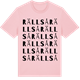 Pink Cotton t-shirt med Rällså ordlek t-shirt