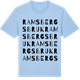 Blue Soul t-shirt med Ramsbergs bruk ordlek t-shirt