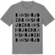 Mid Heather Gray t-shirt med Ramshöjden ordlek t-shirt