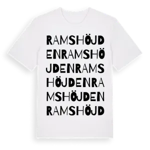 Ramshöjden ordlek t-shirt – ekologisk bomull t-shirt från Pinshirt