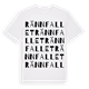 White t-shirt med Rännfallet ordlek t-shirt