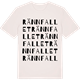 Vintage White t-shirt med Rännfallet ordlek t-shirt