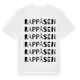 White t-shirt med Rappåsen ordlek t-shirt