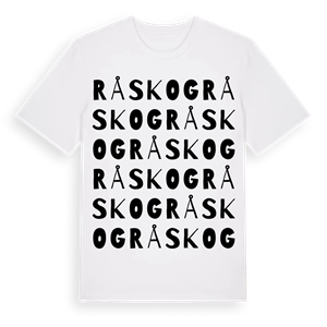 Råskog ordlek t-shirt – ekologisk bomull t-shirt från Pinshirt