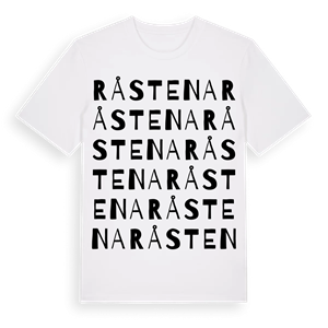 Råstena ordlek t-shirt – ekologisk bomull t-shirt från Pinshirt