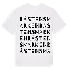 Råstensmarken ordlek t-shirt – ekologisk bomull t-shirt från Pinshirt