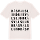 Vintage White t-shirt med Råsvalslund ordlek t-shirt