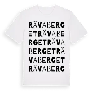 Rävaberget ordlek t-shirt – ekologisk bomull t-shirt från Pinshirt