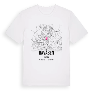 Rävåsen karta t-shirt – ekologisk bomull t-shirt från PinShirt