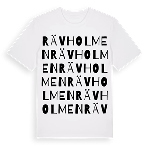 Rävholmen ordlek t-shirt – ekologisk bomull t-shirt från Pinshirt