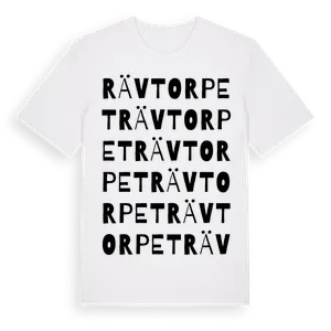 Rävtorpet ordlek t-shirt – ekologisk bomull t-shirt från Pinshirt