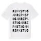 White t-shirt med Repastugan ordlek t-shirt