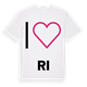 White t-shirt med Jag älskar Ri t-shirt stort tryck