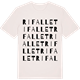 Vintage White t-shirt med Rifallet ordlek t-shirt