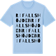 Blue Soul t-shirt med Rifallshöjden ordlek t-shirt