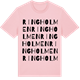 Pink Cotton t-shirt med Ringholmen ordlek t-shirt