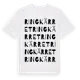 White t-shirt med Ringkärret ordlek t-shirt