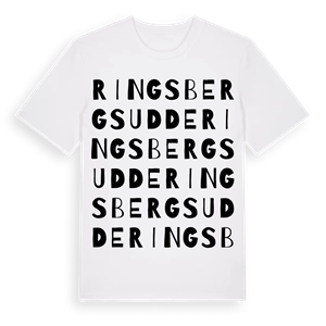 Ringsbergsudde ordlek t-shirt – ekologisk bomull t-shirt från Pinshirt