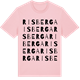 Pink Cotton t-shirt med Risberga ordlek t-shirt