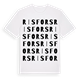 White t-shirt med Risfors ordlek t-shirt