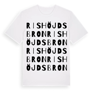 Rishöjdsbron ordlek t-shirt – ekologisk bomull t-shirt från Pinshirt