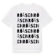 White t-shirt med Röåsen ordlek t-shirt