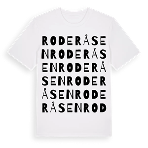 Roderåsen ordlek t-shirt – ekologisk bomull t-shirt från PinShirt