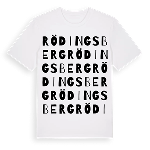 Rödingsberg ordlek t-shirt – ekologisk bomull t-shirt från Pinshirt