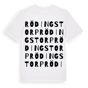 Rödingstorp ordlek t-shirt – ekologisk bomull t-shirt från Pinshirt