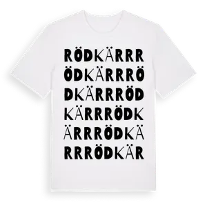 Rödkärr ordlek t-shirt – ekologisk bomull t-shirt från Pinshirt