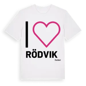 Jag älskar Rödvik t-shirt stort tryck – ekologisk bomull t-shirt från Pinshirt