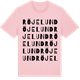Pink Cotton t-shirt med Röjelund ordlek t-shirt