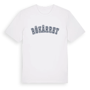 Rökärret college t-shirt – ekologisk bomull t-shirt från Pinshirt