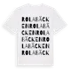 White t-shirt med Rolabäcken ordlek t-shirt