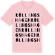 Pink Cotton t-shirt med Röllingshagen ordlek t-shirt