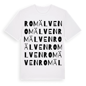 Romälven ordlek t-shirt – ekologisk bomull t-shirt från Pinshirt