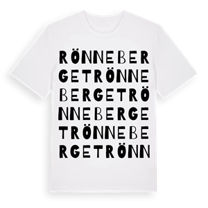 Rönneberget ordlek t-shirt – ekologisk bomull t-shirt från Pinshirt