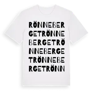 Rönneberget ordlek t-shirt – ekologisk bomull t-shirt från Pinshirt
