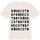 Vintage White t-shirt med Rönnestorp ordlek t-shirt