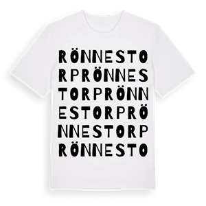 Rönnestorp ordlek t-shirt – ekologisk bomull t-shirt från Pinshirt